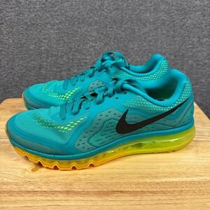 Nike Air Max 2014 Turbo Green Volt Sneakers Mens 12 Teal 621077-301